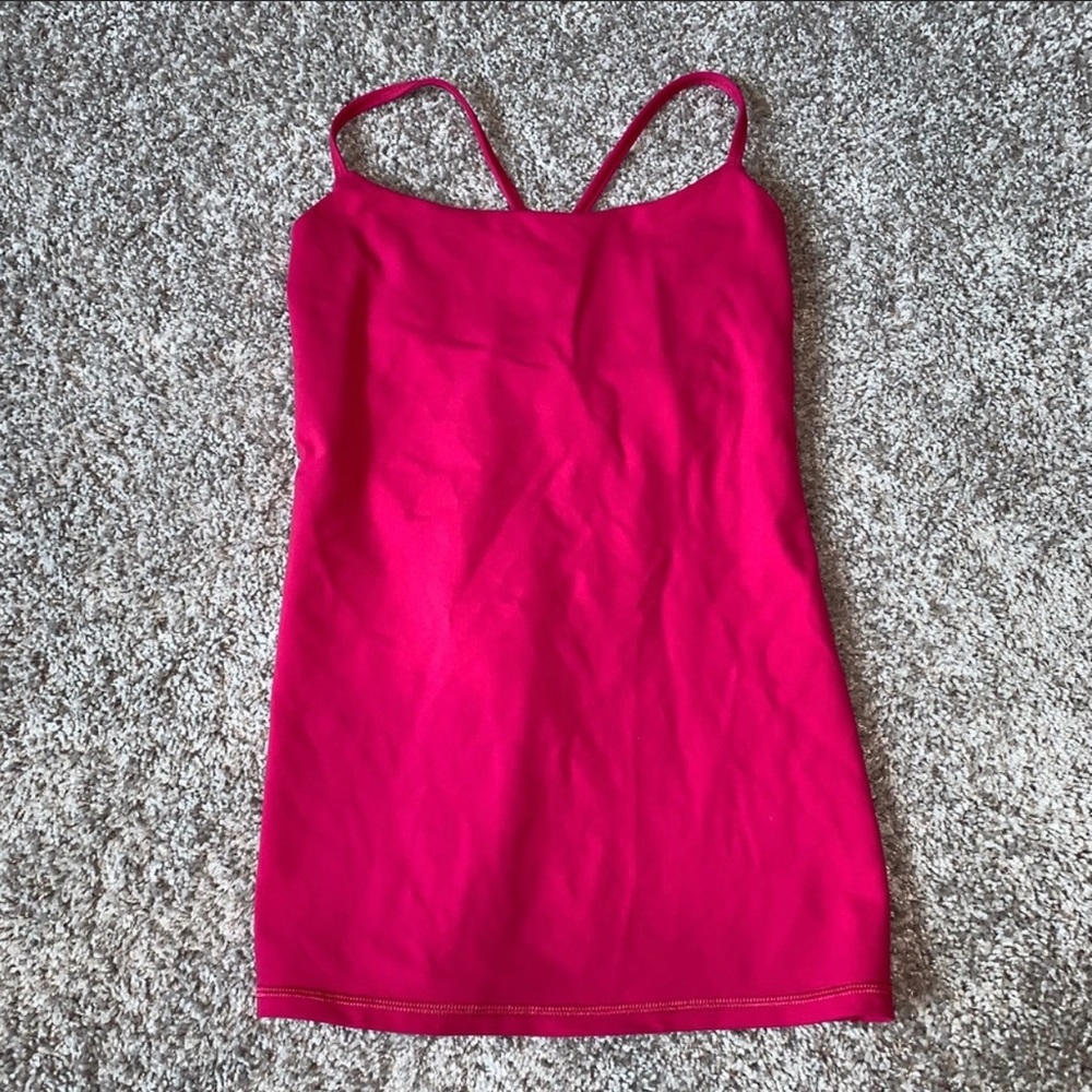 New Lululemon Cross Back Pink Tank Sz 6